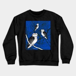 Owls on a Starry Night Crewneck Sweatshirt